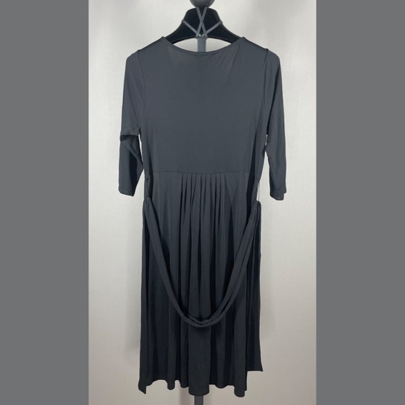 NEW Eileen Fisher Dress Womens Small petite black silk sheath designer classic - Picture 10 of 12